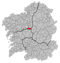 Localização de São Tisso na Galiza
