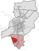 Karte mit Hervorhebung des Bezirks
