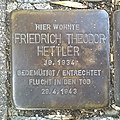 Stolperstein in Mühlacker für Friedrich Theodor Hettler (17. Februar 2019)