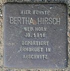 Stolperstein für Bertha Hirsch