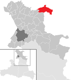 Poloha obce Straßwalchen v okrese Salzburg-okolie (klikacia mapa)