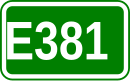 Zeichen der Europastraße 381