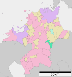 Location of Tōhō in Fukuoka Prefecture