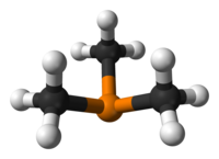 Шариковая и клюшечная модель триметилфосфина