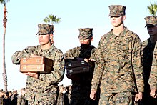 Drill instructors prior to handing out the Eagle, Globe, and Anchor after completing the crucible. USMC-12268.jpg