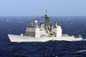 USS Gettysburg in the Atlantic Ocean