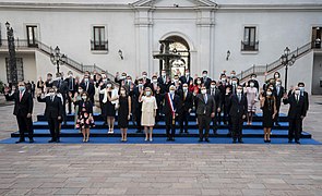 Última fotografía oficial del gabinete de subsecretarios de Sebastián Piñera, realizada el 11 de marzo de 2022 en el Palacio de La Moneda.