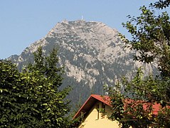 Vârful Caraiman - Vedere din stațiunea Bușteni
