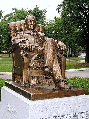 Statue of Washington Duke on Duke's East Campus