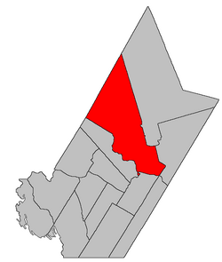 Location within York County, New Brunswick.