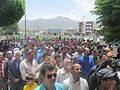استقبال از ابوذر ربیع زاده هفشجانی، قهرمان کشتی ناشنوایان جهان در شهر هفشجان با حضور هزاران نفر از شهروندان این شهر