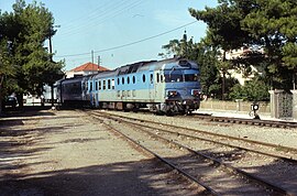 Станция Диакопто в 1992 году (линия метрической колеи больше не используется).