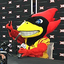 Cy the Cardinal, mascot of Iowa State University 2018-0716-Big12MD-Cy.jpg