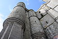 Abbaye du Mont-Saint-Michel, le châtelet. Tourelles en encorbellement sur contrefort.