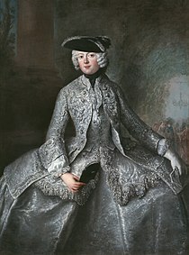 Anna Amália apátnő Antoine Pesne francia származású festő portréján (1757 előtt)