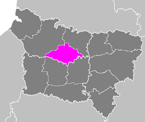 Arrondissement Montdidier na mapě bývalého regionu Pikardie