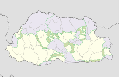 Location map Bhutan protected areas