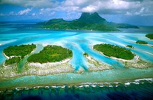 Aerial view of Bora Bora