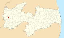 Localização de Carrapateira na Paraíba