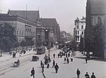 Schweidnitzer Strasse (heden: ulica Świdnicka) met elektrische tram in 1906. In het midden het classicistische gebouw van de opera.