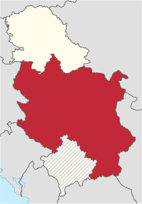 Localisation de Belgrade en Serbie