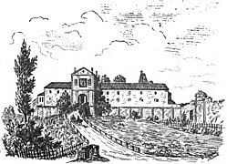 L'entrée du château en 1877.