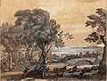 Claude Lorrain - Coastal Landscape with a Battle on a Bridge.jpg