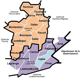 Localisation de Communauté de communes du Plateau de Lannemezan et des Baïses