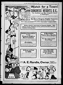 Реклама Конгресс-Хайтс - 17 мая 1902 г. (Washington Times)