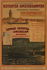 Deventer-Amsterdam, Stoomboot Reederij, 1900