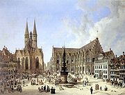 Braunschweig: Altstadtmarkt von Osten aus dem Jahre 1834.