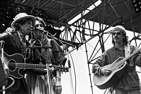 1984: mit Joan Baez und Santana in Hamburg