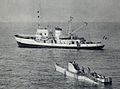 FNRS-3 auf See mit Mutterschiff Elie Monnier