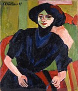 Ernst Ludwig Kirchner, Portrait d'une femme (1911)
