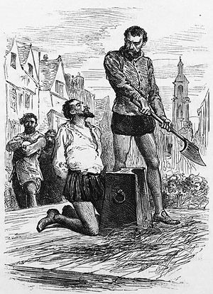 English: The execution of Sir Walter Raleigh.