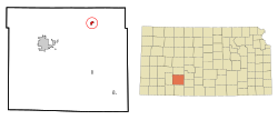Location of Spearville, Kansas