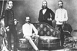 Ferenc Károly fiai: Károly Lajos, Ferenc József, Miksa és Lajos Viktor főhercegek