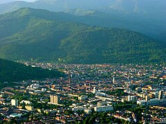 Freiburg med Schwarzwald i baggrunden