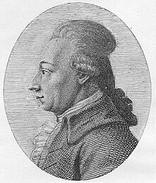 Черно-бяло изображение на Фридрих Август Вълк в профил