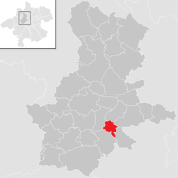 Kommunens läge i distriktet Grieskirchen
