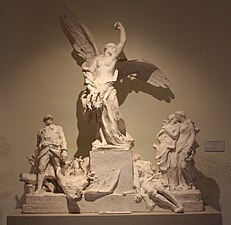Étude en plâtre du monument (1921), exposée au Musée des Beaux-Arts de Béziers (Hôtel Fayet).