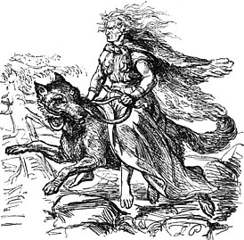 Хюрроккин скачет на волке