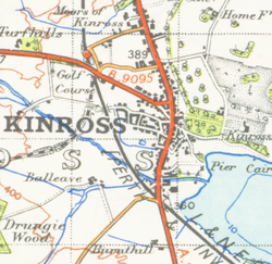 'n Kaart van die dorp in 1945.
