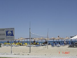 The beach in Paralia Korinou