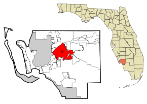 Poziția localității Fort Myers, Florida