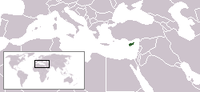 Locatie van Κυπριακή Δημοκρατία / Kıbrıs Cumhuriyeti / Republic of Cyprus