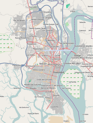 Location map Ecuador Guayaguil