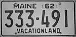 Номерной знак штата Мэн 1962 года.JPG