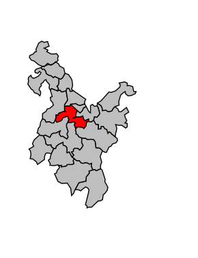 Kanton na mapě arrondissementu Saint-Brieuc