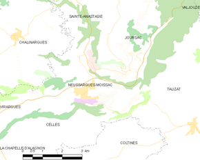 Poziția localității Neussargues-Moissac